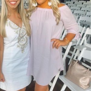 off the shoulder dress